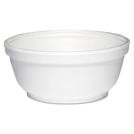 Dart Foam Bowls, 8 Ounces, White, Round, PK1000 8B20